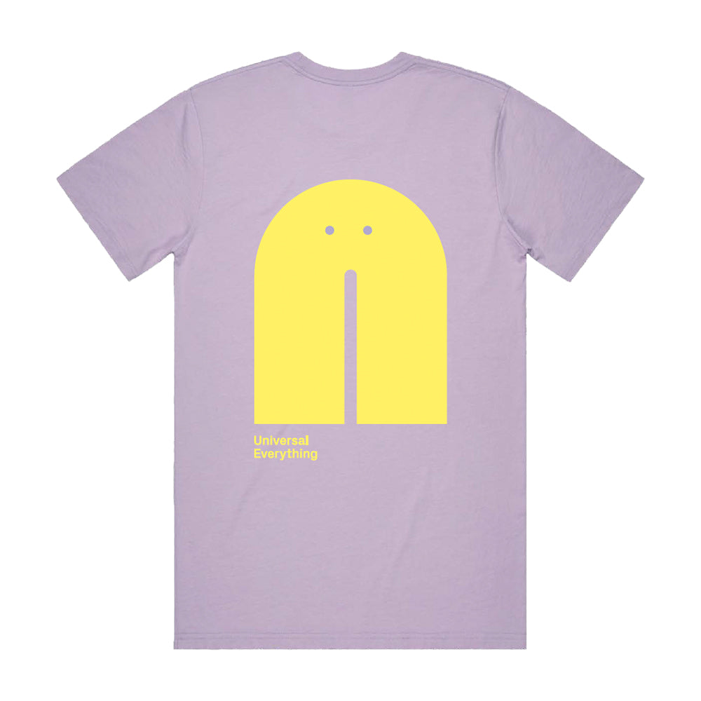 ACMI x Universal Everything Archy Lavender Graphic T-Shirt for Men & Women | Soft Cotton Casual Tee for Streetwear, Music Festivals & Everyday Wear