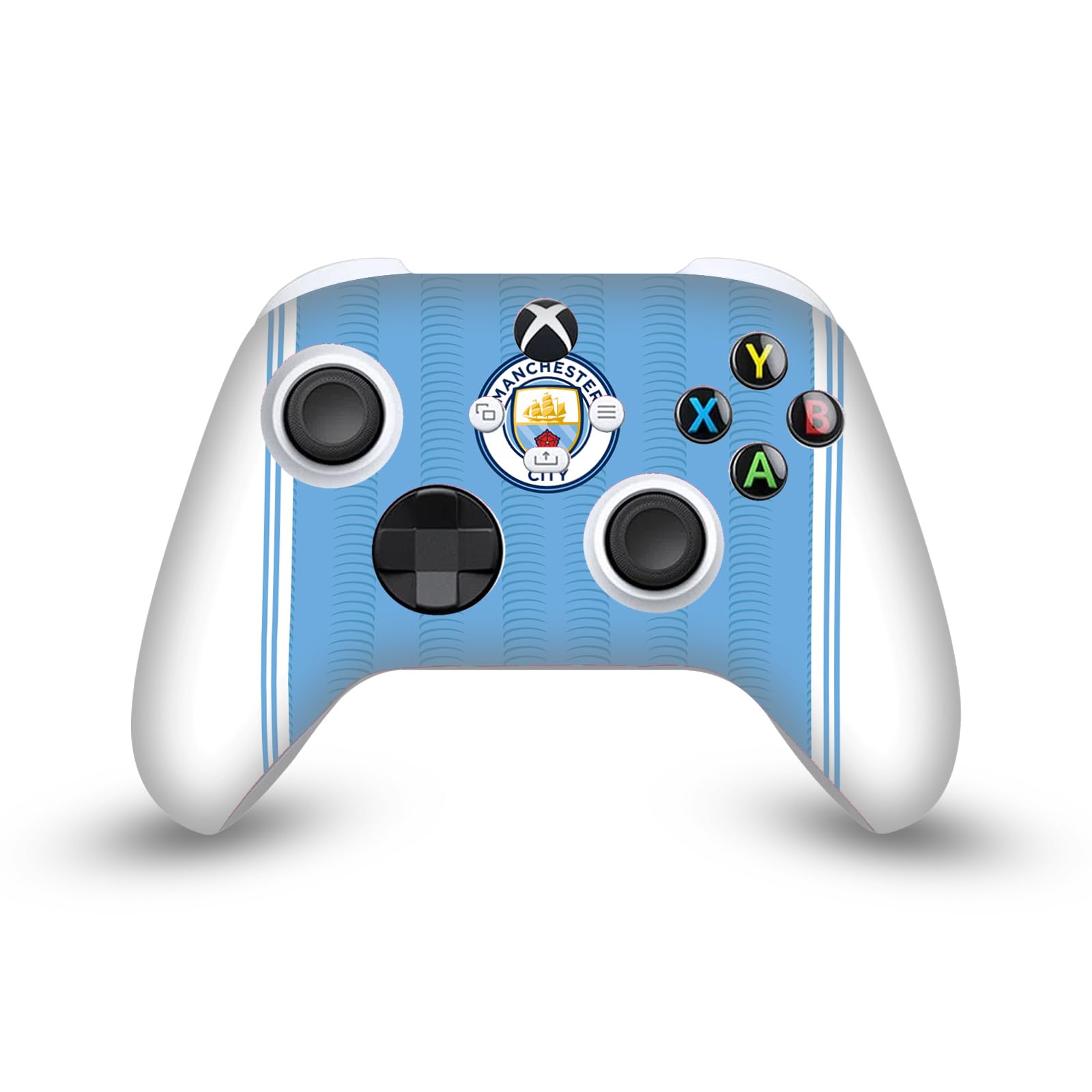 Official Manchester City FC 2023/24 Home Kit Vinyl Gaming Skin Sticker - Compatible with Xbox Series X/S Controller - Perfect for Gamers & Football Fans - Enhance Your Gaming Setup with Team Spirit