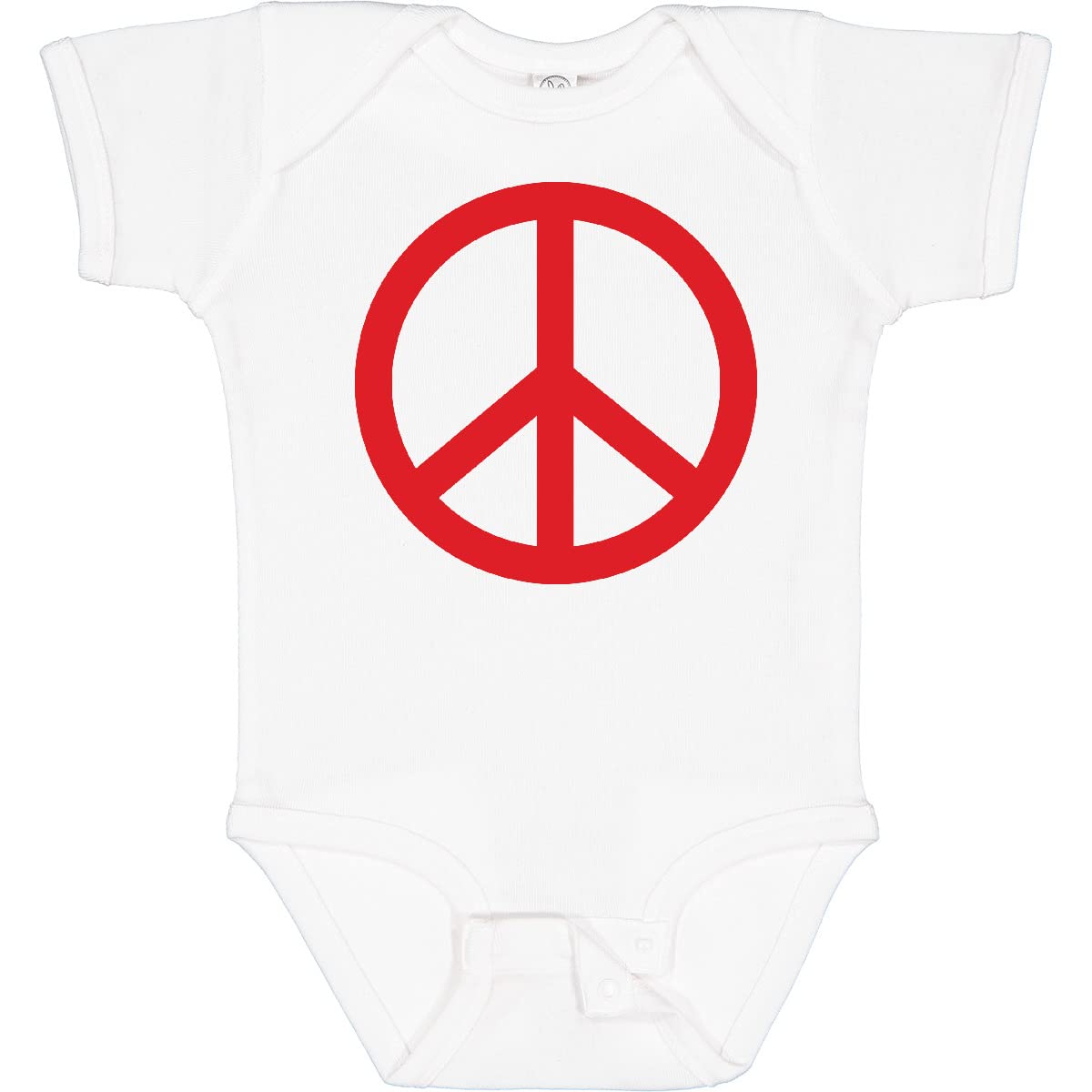 Inktastic Fun Red Peace Sign Baby Bodysuit - Soft Cotton Infant Onesie for Boys & Girls - Perfect for Casual Wear, Playdates & Photo Shoots