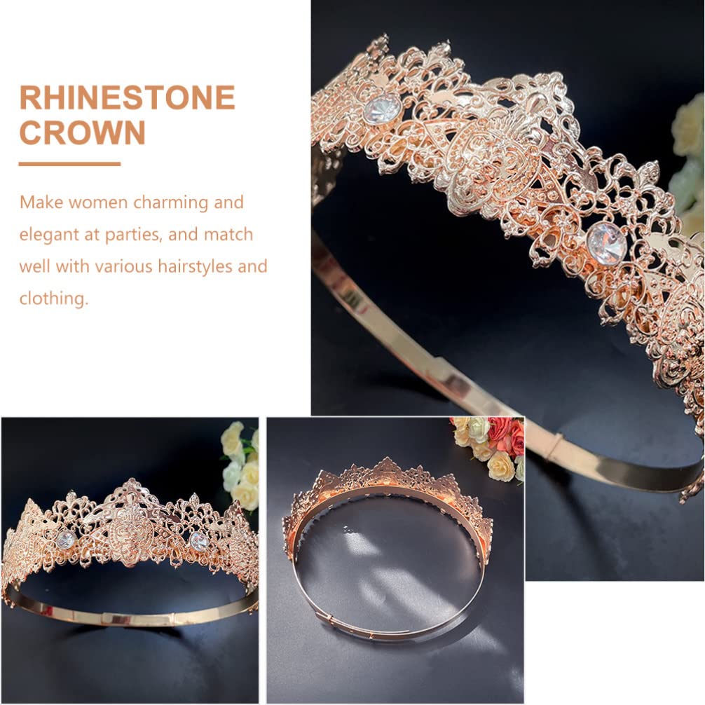 Handcrafted Rhinestone Tiara Crown - Elegant Bridal Hair Accessory for Weddings, Prom & Special Events | Zinc Alloy Hair Ornament with Delicate Design
