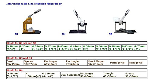 Asc365 Pro N4 Button Maker Machine - DIY Pin Badge Press for Custom Buttons, Coins & Party Favors - Perfect for Crafting, Events, Gifts & School Projects