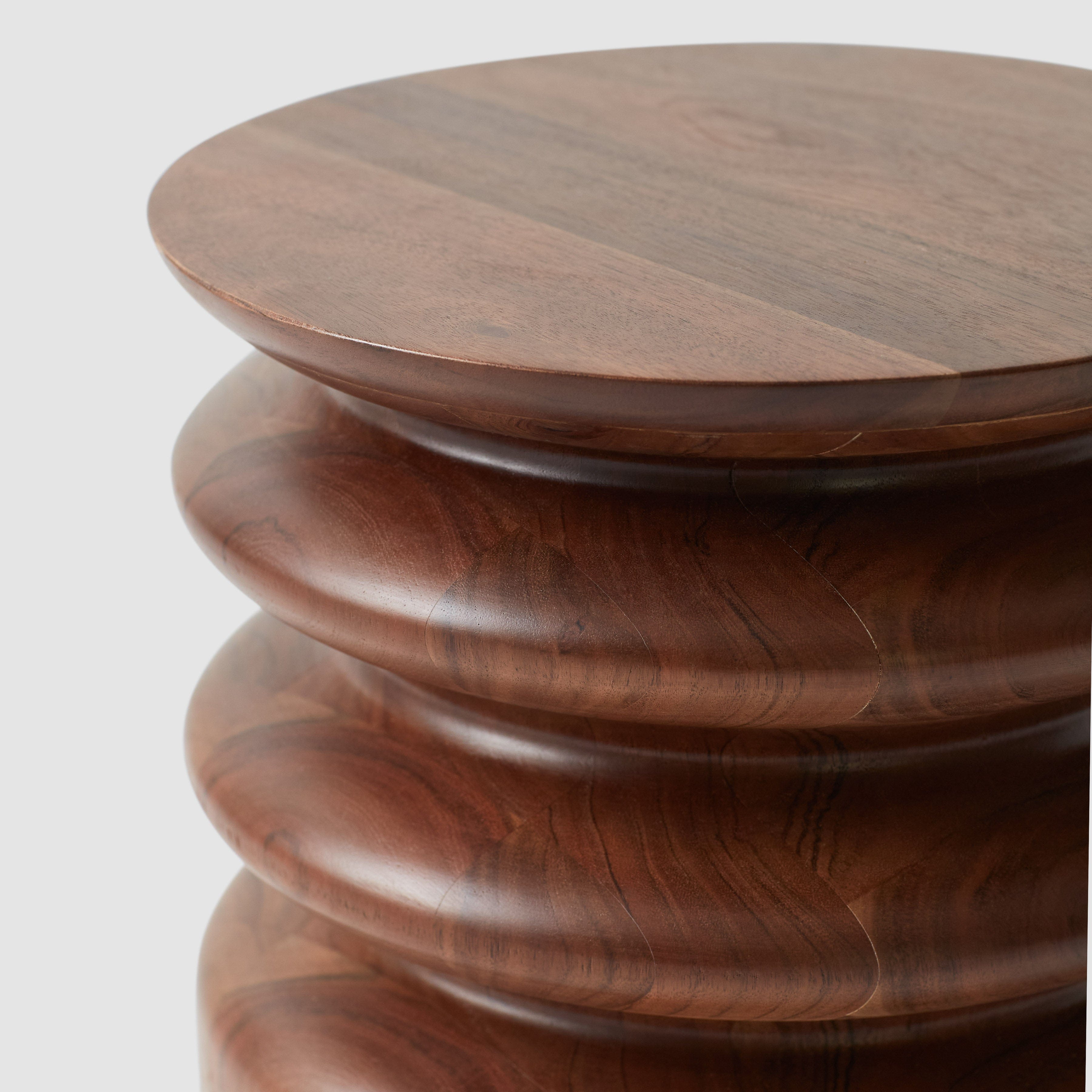 Mishka Wood Side Table - Modern Nightstand, End Table for Living Room, Bedroom & Office - Solid Wood Accent Table with Storage Shelf