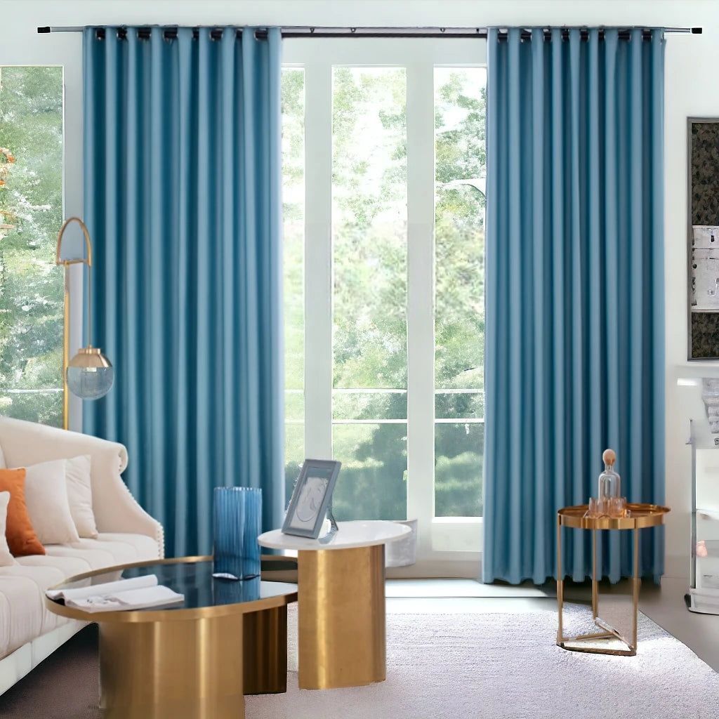 Evelynn Polyester Soundproof Thermal Blackout Custom Curtains - Noise Reducing & Energy Saving Window Treatments for Bedroom, Living Room & Home Theater