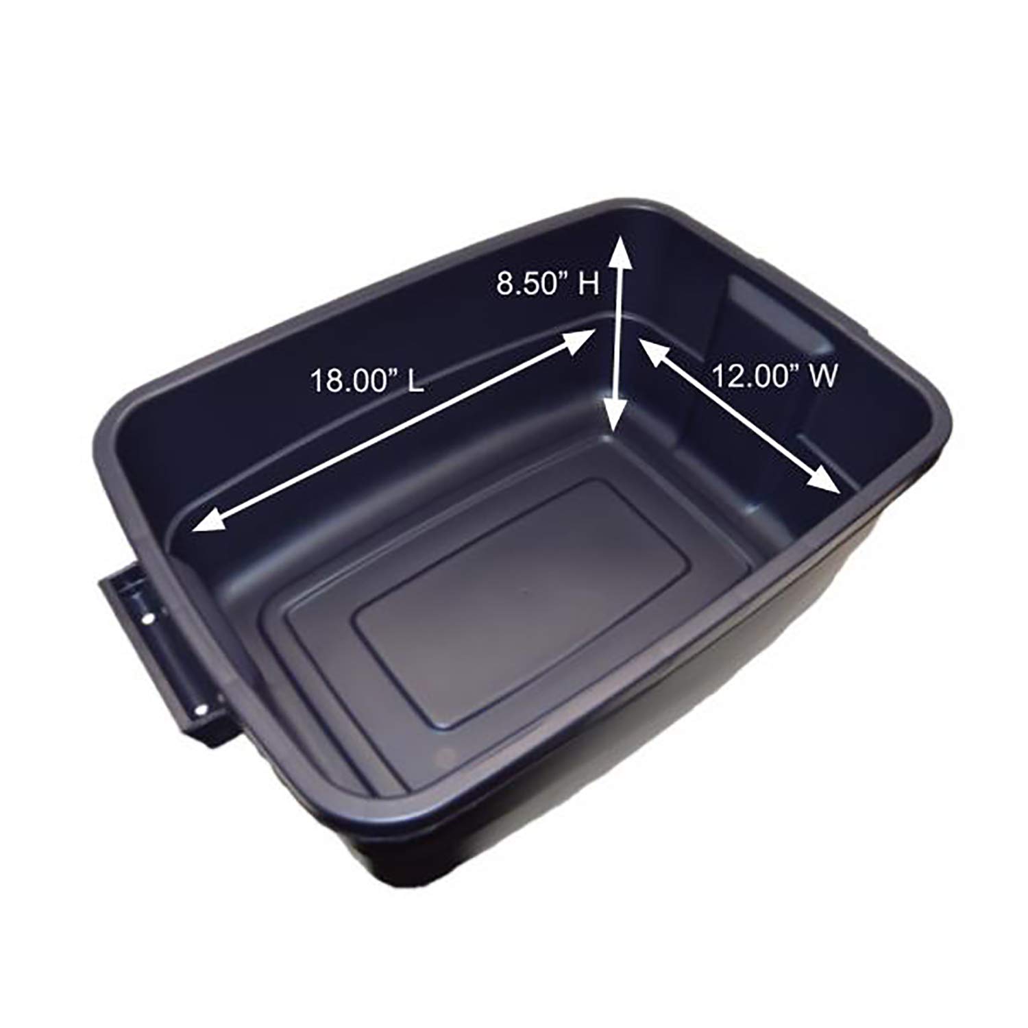 Rubbermaid Roughneck 10 Gallon Storage Tote - 8 Pack, Heavy Duty Plastic Stackable Bins with Lids & Handles, Made in USA, Dark Indigo Metallic - Perfect for Garage Organization, Home Storage & Moving Supplies