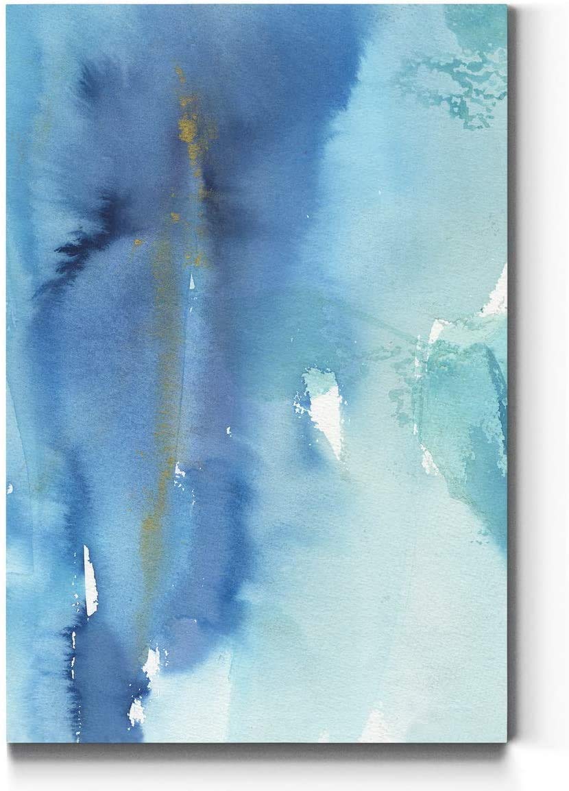 Skyfall3 Canvas Wall Art - 32x48 Inch Rain & Blossom Nature Painting, Cheerful Home Décor, Ready to Hang for Living Room & Bedroom