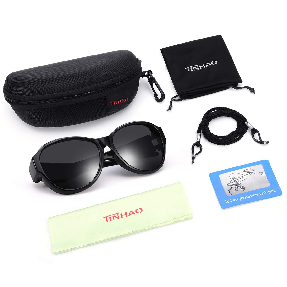 Oversized Fit Over Sunglasses for Women & Men - Polarized Lenses with 100% UV Protection - Perfect for Driving, Outdoor Sports & Daily Wear