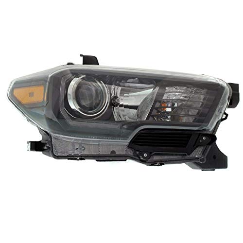 Compatible with 2017-2019 Toyota Tacoma LED Daytime Running Light & Halogen Headlight Assembly - Right Passenger Side | Replacement for Foggy or Damaged Headlights, Enhanced Night Driving Safety