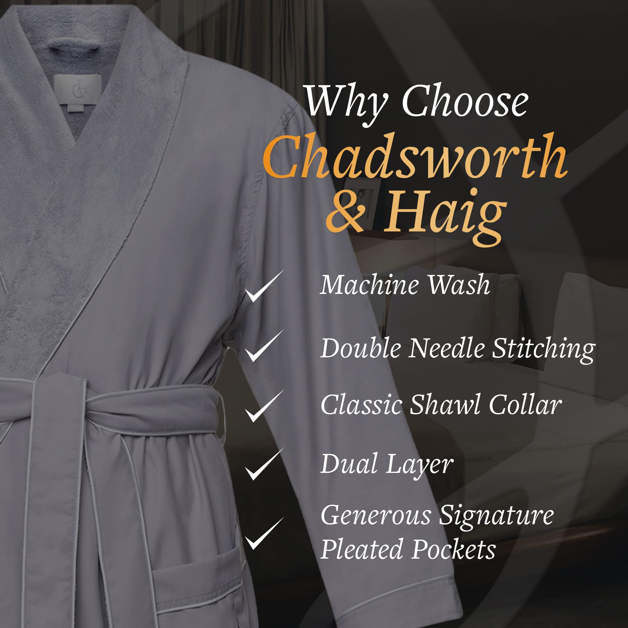 Luxury Microfiber Plush Bath Robe with Minx Lining - Soft Spa & Hotel Robe for Women & Men - Perfect for Relaxation, Lounging & Gift Giving