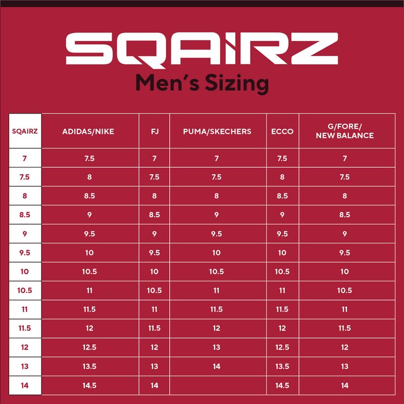 SQAIRZ Bold Men's Spiked Golf Shoes - Waterproof Athletic Golf Footwear with Replaceable Cleats for Enhanced Balance & Performance | Perfect for Golf Tournaments, Driving Range & Outdoor Sports