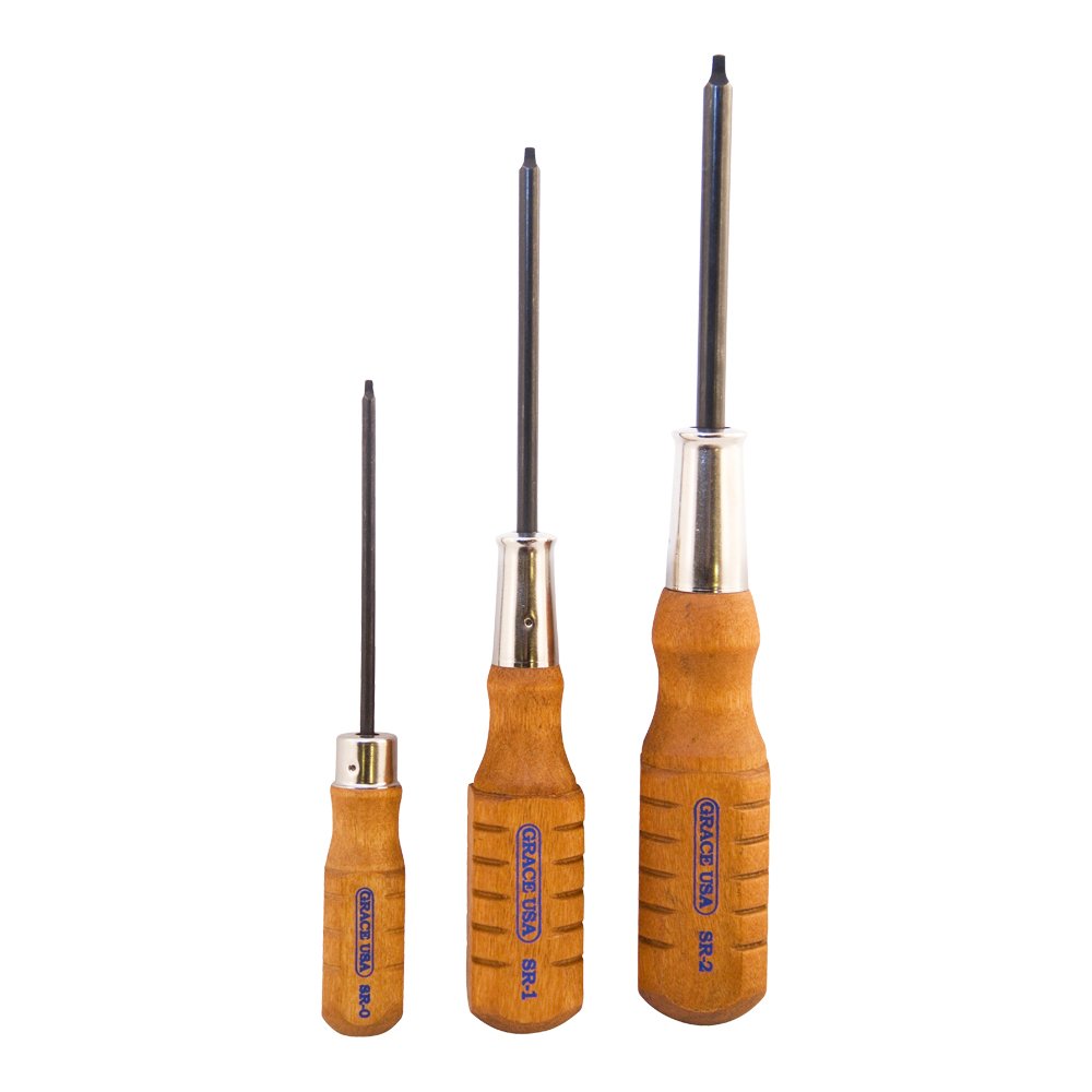 Grace USA SR3 Square Recess Screwdriver Set - 3-Piece Gunsmithing Tools for Firearm Maintenance & Repair - Perfect for Gunsmiths, Armorers & Firearm Enthusiasts