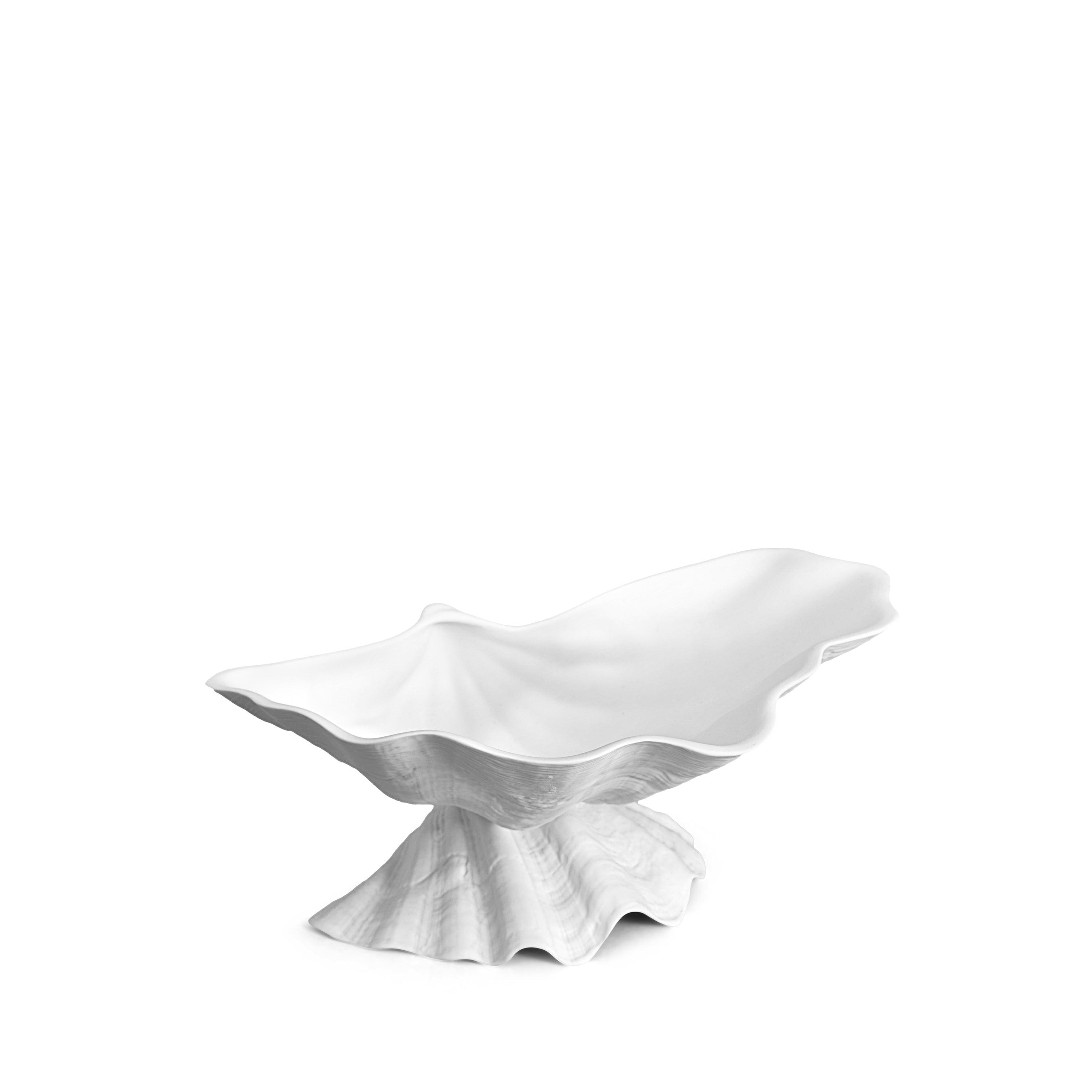 Neptune Bowl - Medium Size White Ceramic Serving Bowl for Salads, Pasta, Soup | Perfect for Dining, Entertaining & Kitchen Decor
