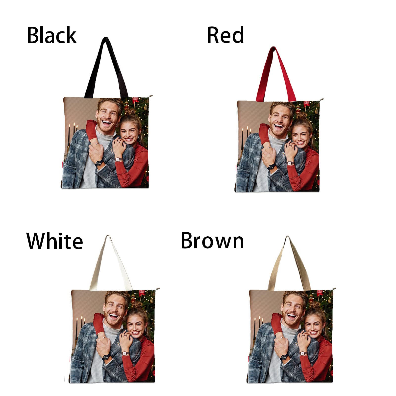 Custom Photo Tote Bag - Personalized Canvas Bag for Daily Use & Gifts