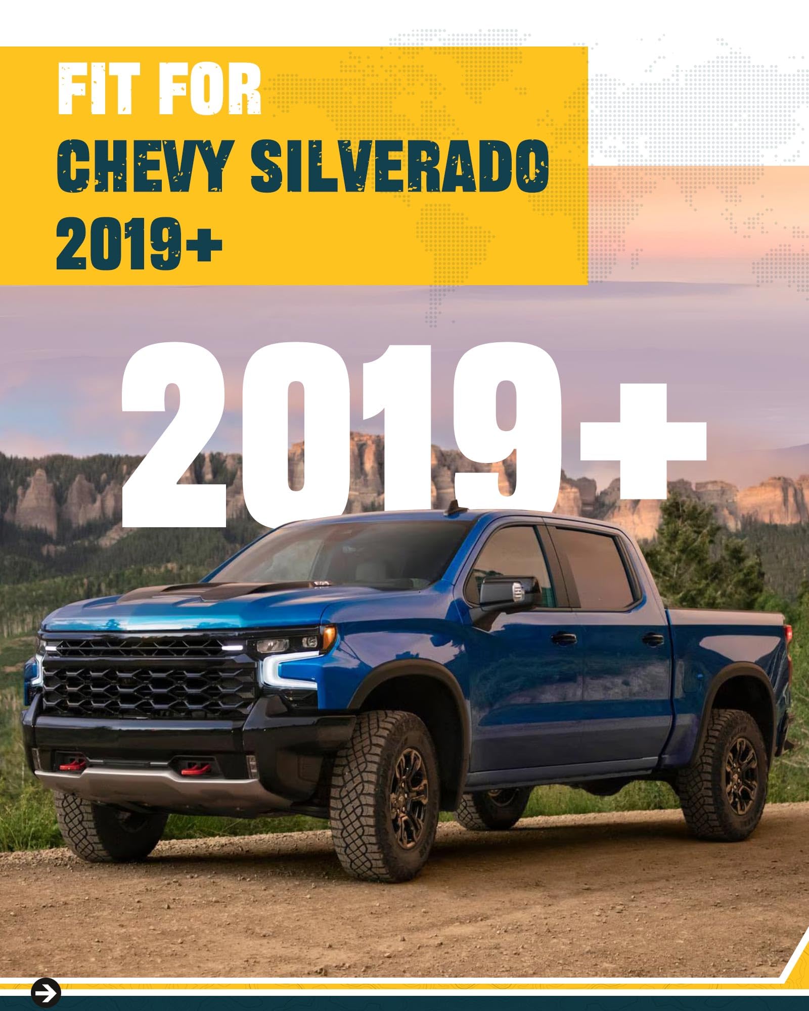 Heavy Duty Truck Bed Extender for Chevy Silverado 1500/2500/3500 (2019-2025) | Tailgate Extension | Cargo Hauling & Camping Accessory