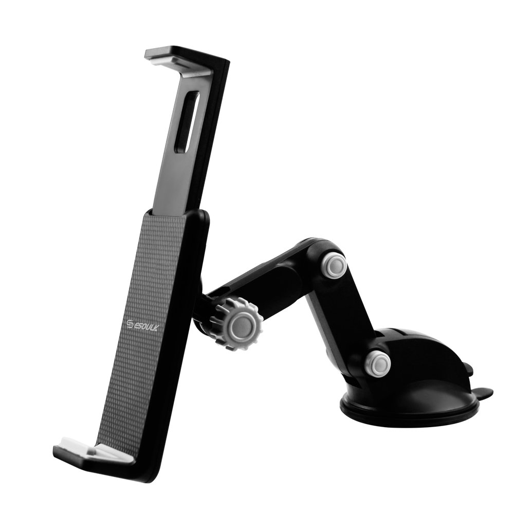Universal Car Tablet Mount Holder for iPad, iPhone & Android Devices - Windshield & Dashboard Adjustable Stand - Perfect for GPS Navigation, Hands-Free Calls & In-Car Entertainment