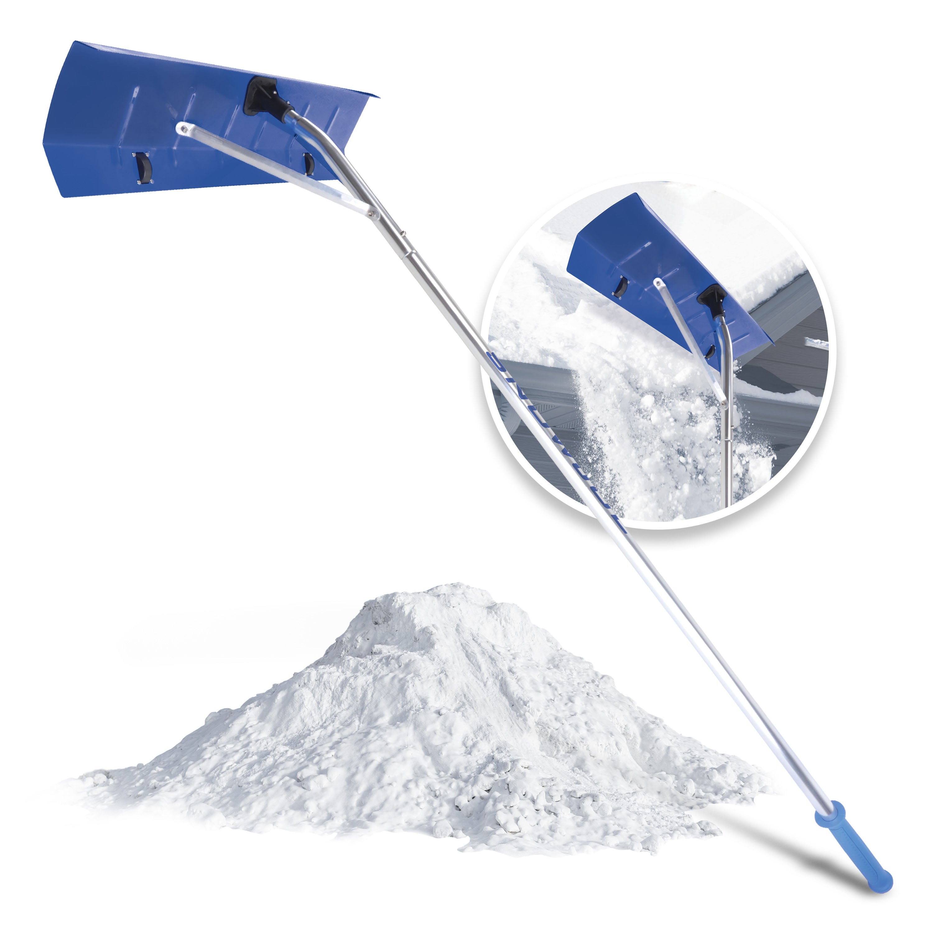 Snow Joe RJ207M 20-Foot Extendable Aluminum Snow Shovel Roof Rake - Lightweight & Scratch-Free for Safe Roof Snow Removal - Perfect for Winter Home Maintenance & Ice Dam Prevention