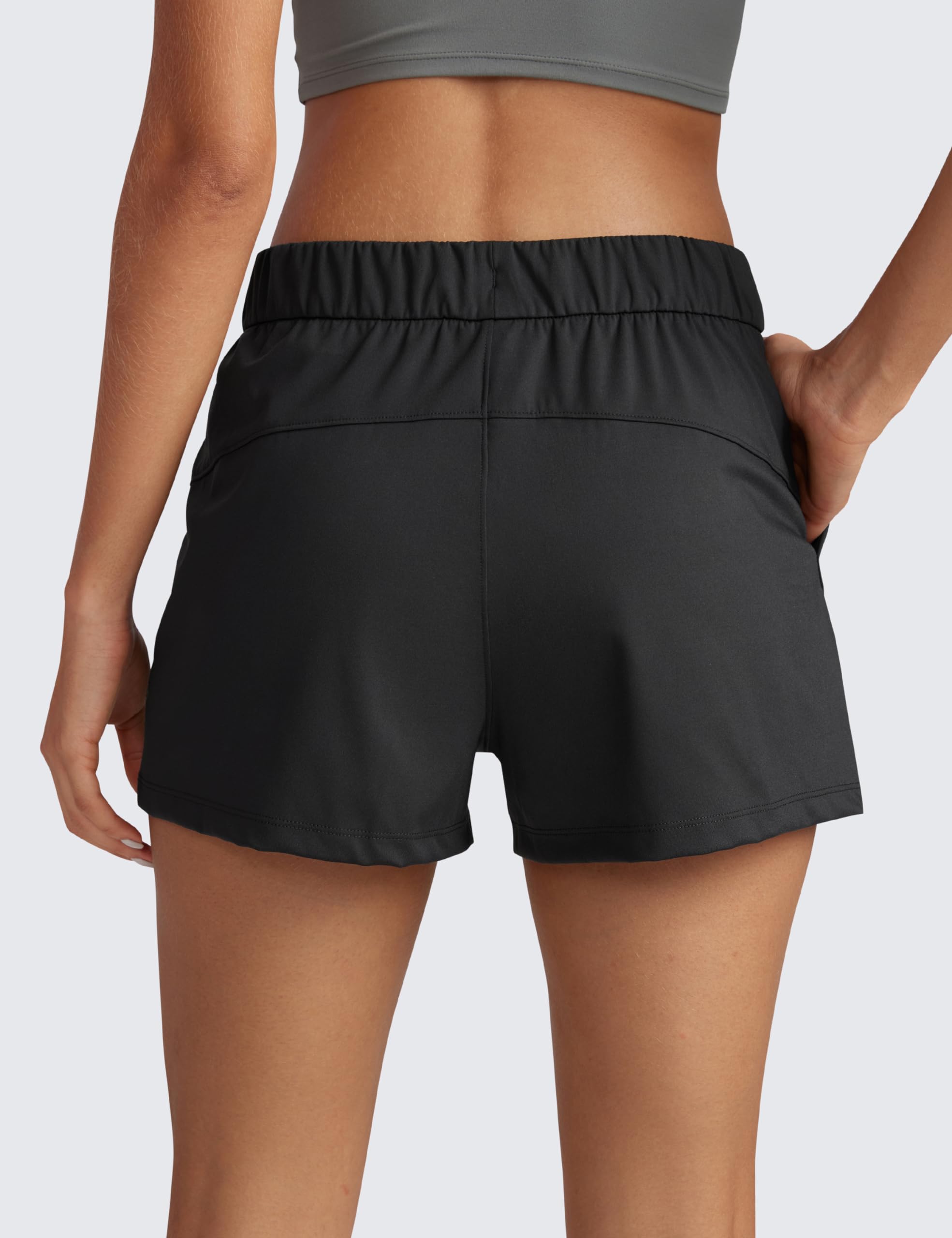 CRZ YOGA Women's Stretch Shorts 2.5'' with Pockets - Athletic Workout, Travel, Hiking & Golf Shorts for Casual Wear & Active Lifestyle
