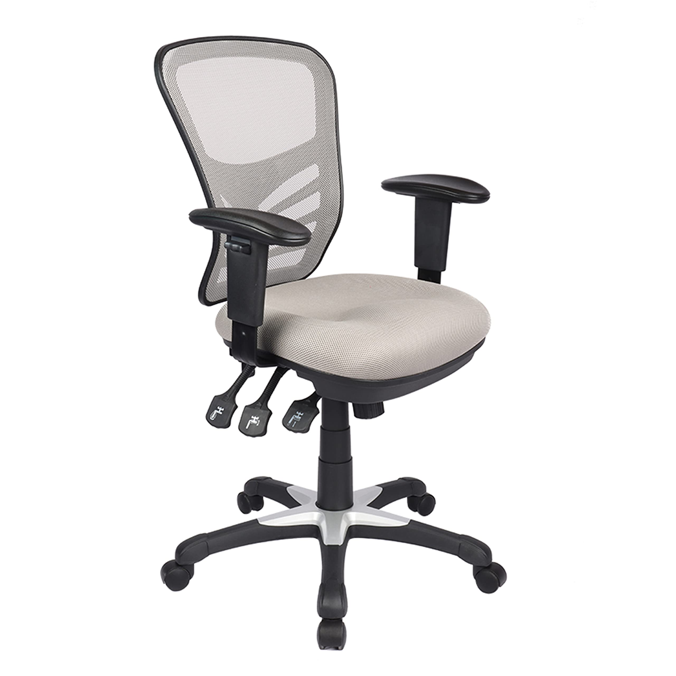 Porthos Home Walen Ergonomic Office Chair - Adjustable Height, Mesh Back & Lumbar Support - 3-Way Adjustment (Seat, Tilt, Lock) - 360° Swivel - Perfect for Home Office, Small Office & Remote Work