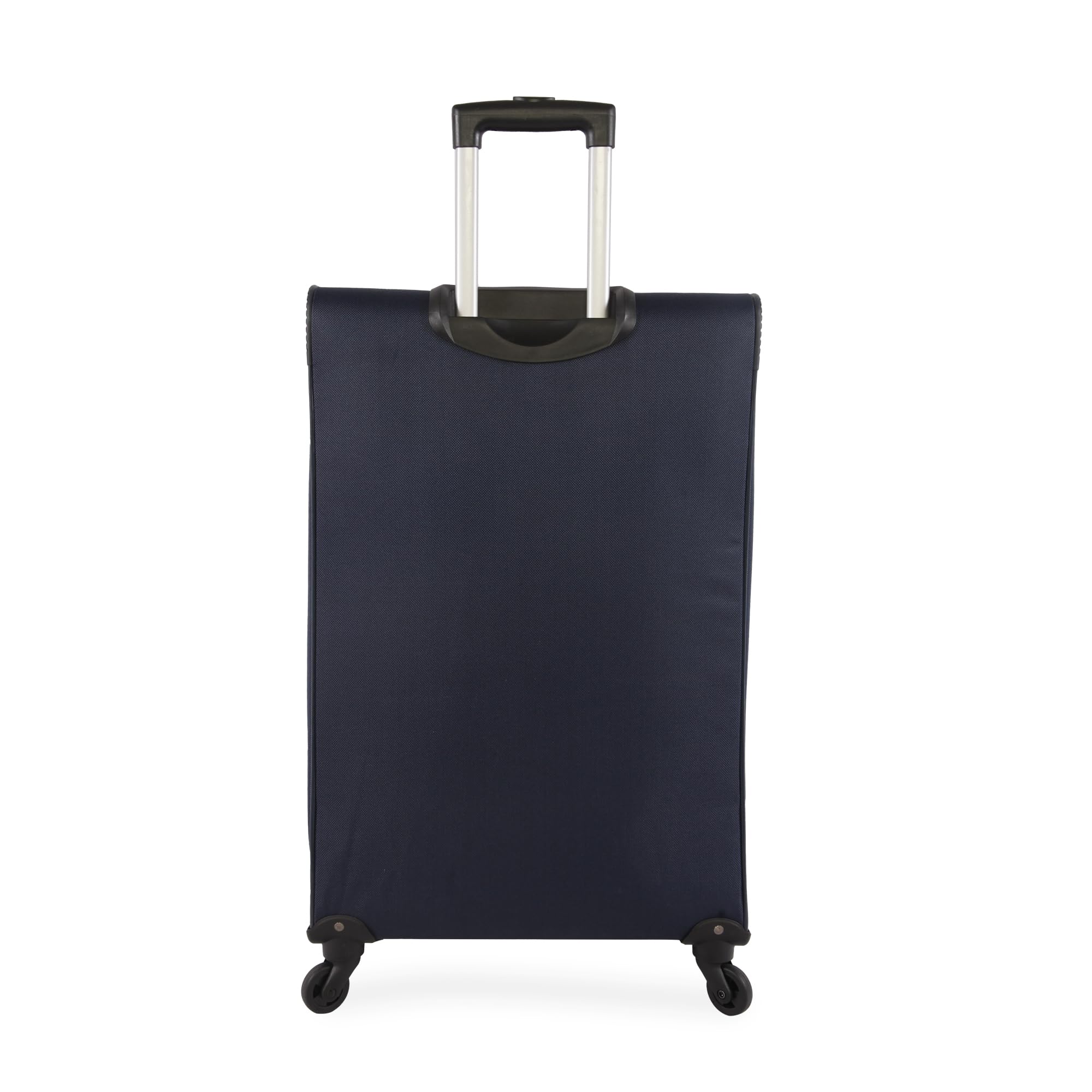 NAUTICA Oceanview 5-Piece Softside Luggage Set in Navy & Red - Lightweight Spinner Suitcase for Travel, Vacation & Business Trips