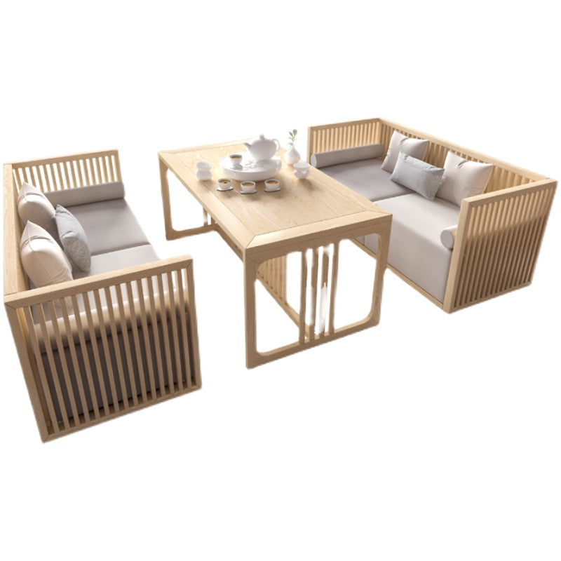 ANIYAH OHIO HILTON Japanese Latex Sofa - Nordic Ash Wood Frame Modern Living Room Furniture for Small Spaces & Apartments