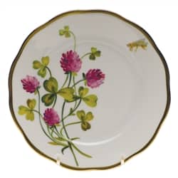 Organic Red Clover Salad Plate - Handcrafted Wildflower Design Ceramic Dinnerware for Healthy Eating | Perfect for Farm-to-Table Dining, Picnics & Eco-Friendly Home Decor