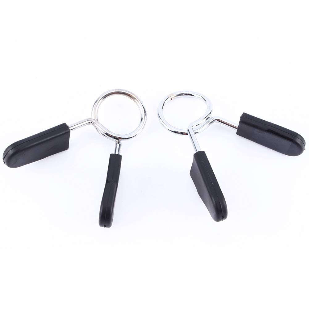 Barbell Spring Collar Clip - 2Pcs Standard 25mm Weight Clamp for Gym, Yoga & Home Workout - Secure Weight Plates for Strength Training & Fitness Equipment