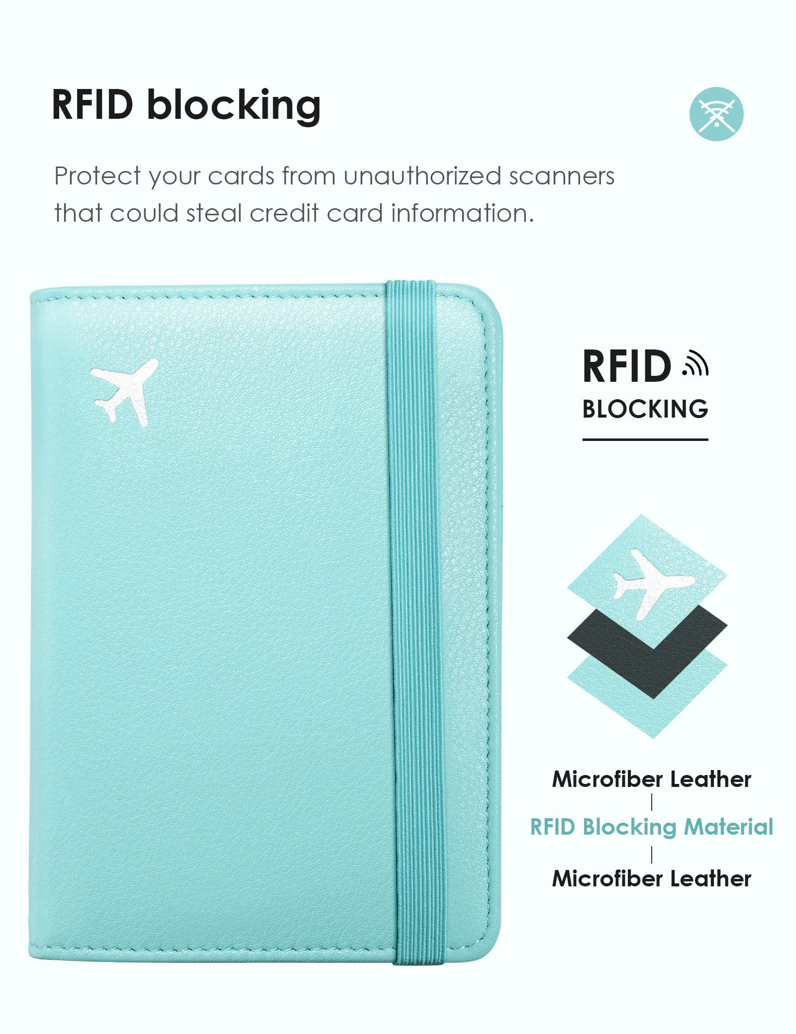 MYMAZN RFID Blocking Passport & Vaccine Card Holder Combo - Secure Travel Wallet for International Trips, Vaccination Record Protection - Perfect for Airports, Cruises & Global Adventures