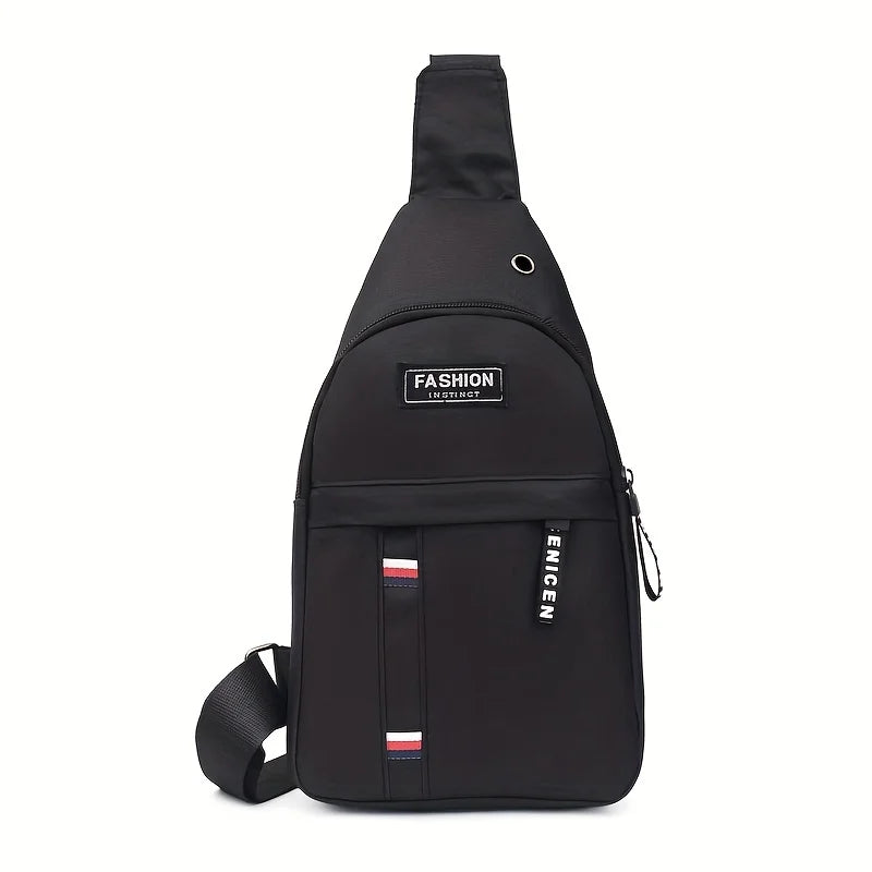 Men's Small Canvas Crossbody Chest Bag - Lightweight Multifunctional Sling Bag for Outdoor Sports, Travel, Hiking & Camping - Perfect for Daily Use, Gym, Cycling and Urban Adventures