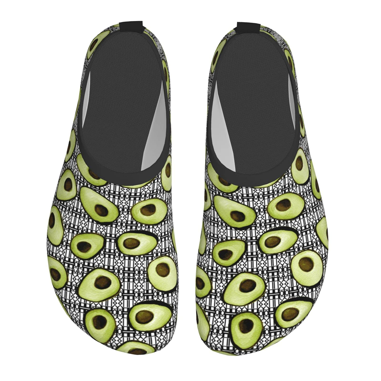 Women's & Men's Quick-Dry Avocado Water Shoes - Barefoot Beach Swim Surf Shoes for Summer - Perfect for Swimming, Surfing, and Beach Activities