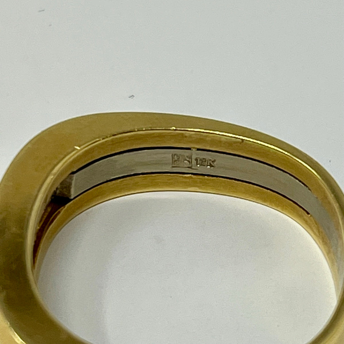 18K Gold Men's Ring with 5 Square Sapphires - Luxury Statement Jewelry for Men, Wedding Bands, Anniversary Gifts & Special Occasions