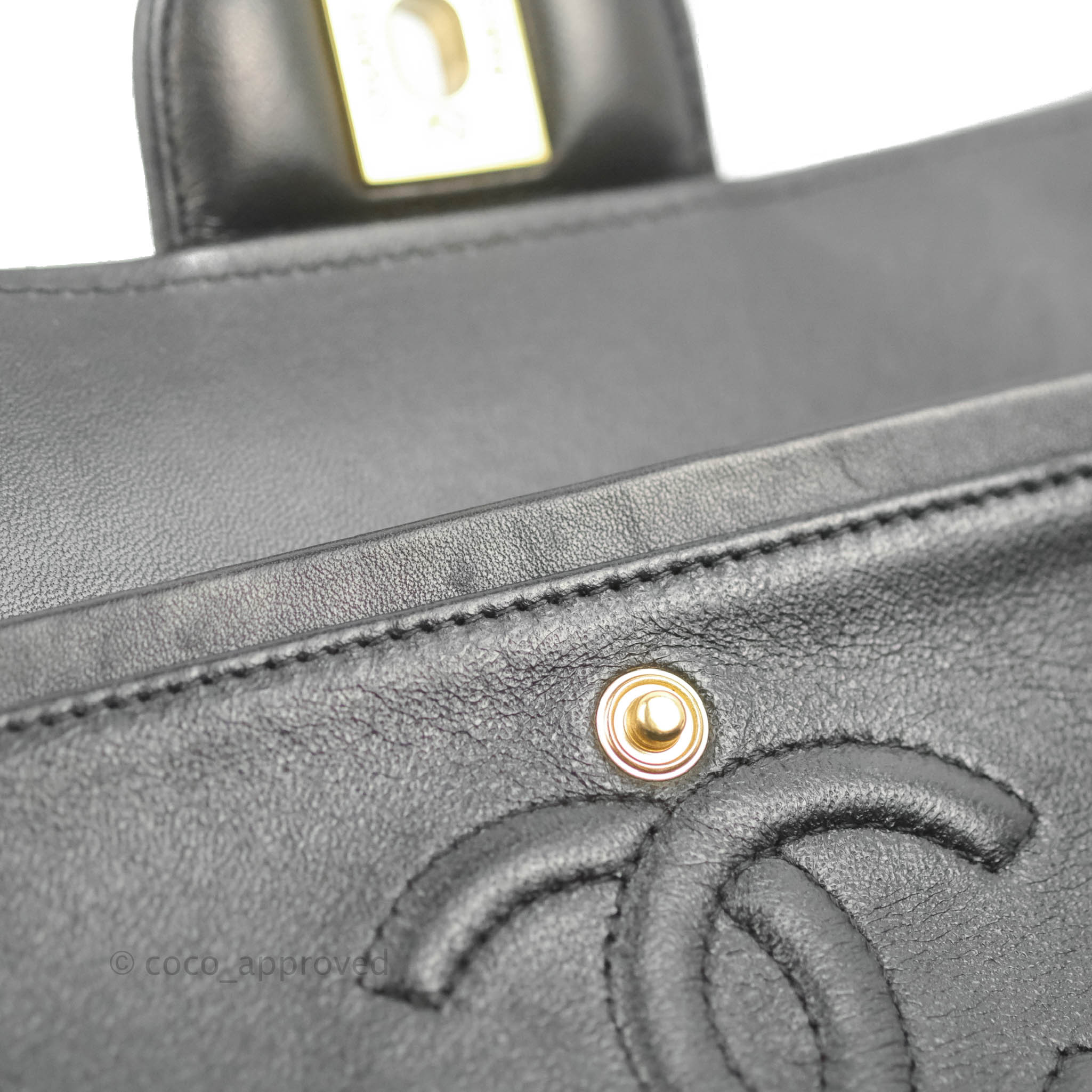 Chanel Classic Chevron Small Medium Double Flap Bag Black Lambskin Leather with Gold Hardware - Luxury Crossbody Purse for Women, Perfect for Date Night & Special Occasions
