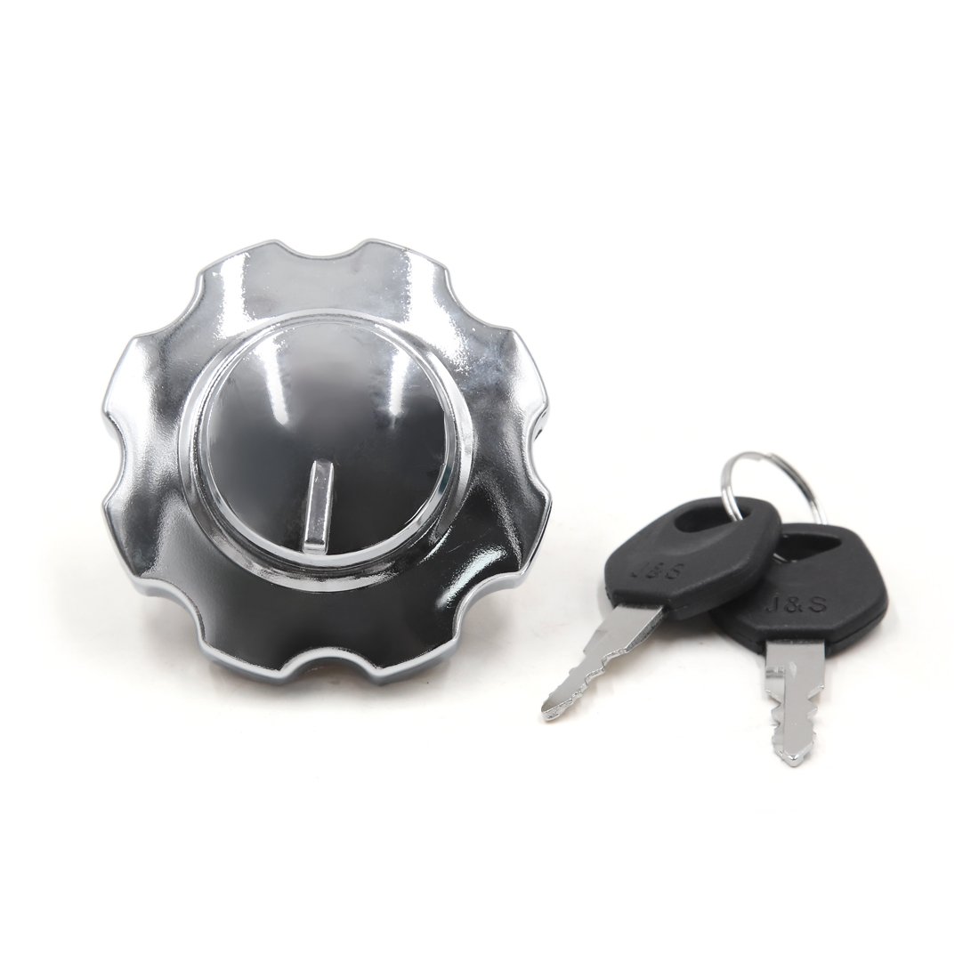 uxcell Metal Motorcycle Oil Fuel Tank Gas Cap Cover with 2 Keys - Compatible with ZJ125, CB125 - Durable Replacement for Secure Riding & Off-Road Adventures