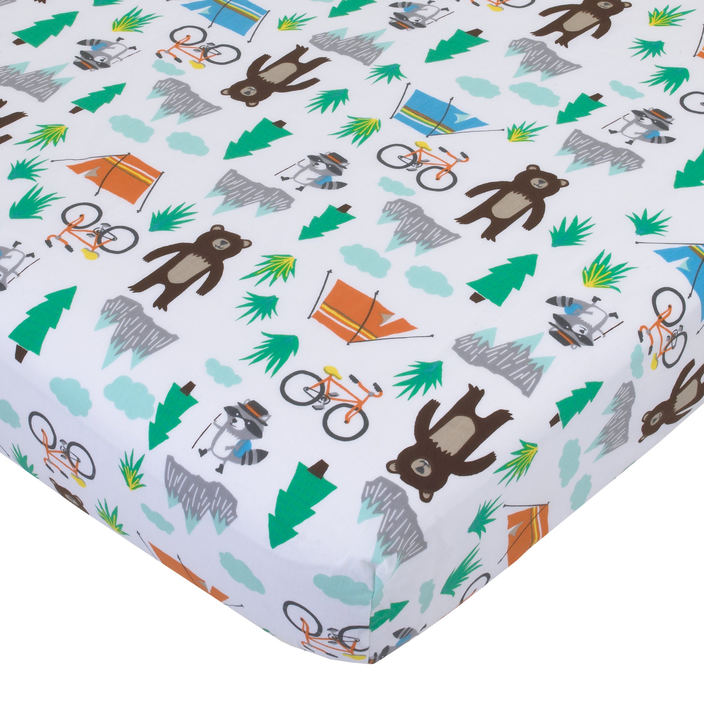 Carters Woodland Boys 4-Piece Toddler Bedding Set - Soft & Cozy Bed Sheets, Pillowcase, Blanket for Kids Room Decor - Perfect for Nursery, Toddler Beds, and Boys Bedroom Themes