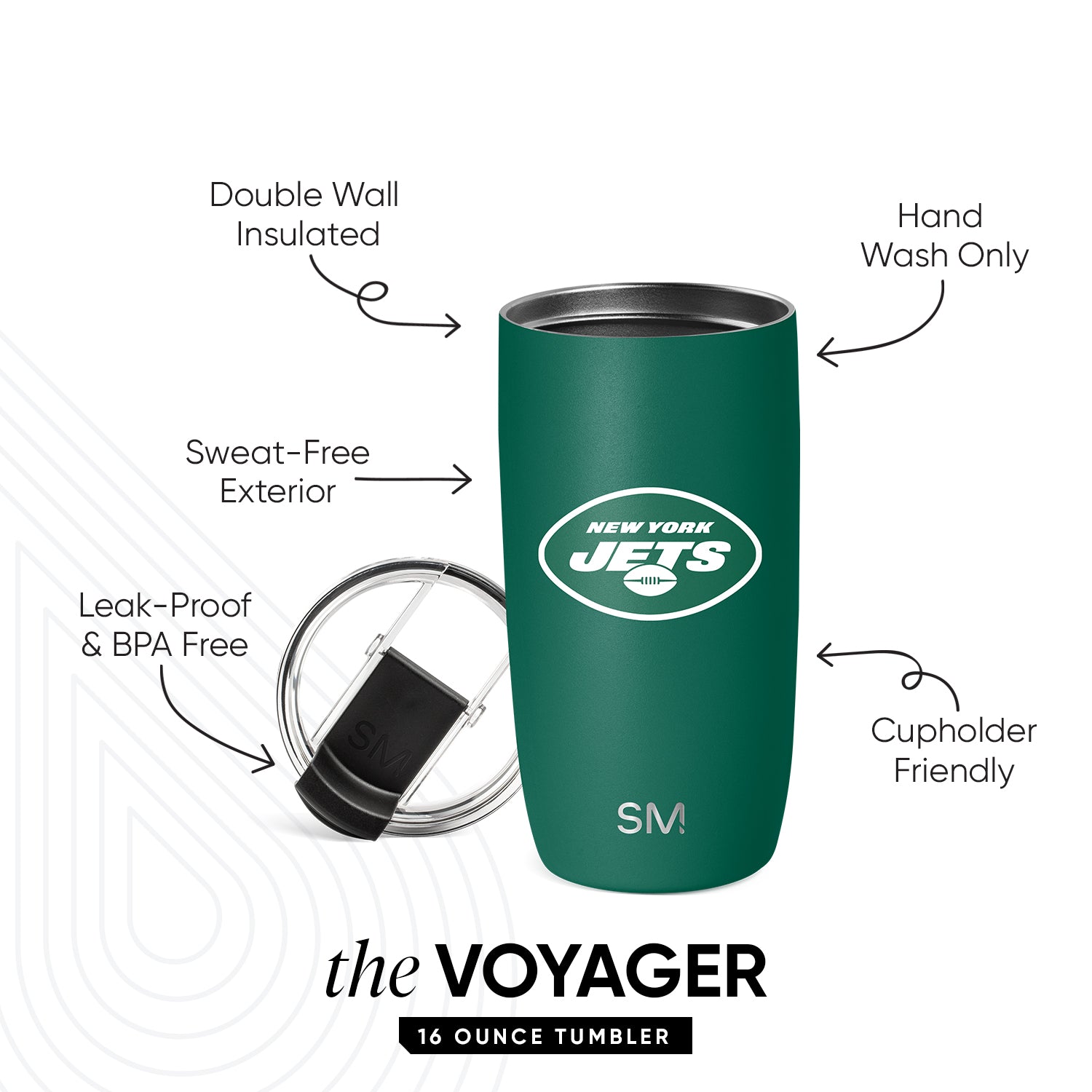 NFL Voyager 30oz Tumbler with Clear Flip Lid & Straw - Insulated Stainless Steel Travel Mug for Hot & Cold Drinks - Perfect for Football Games, Workouts, and Outdoor Adventures