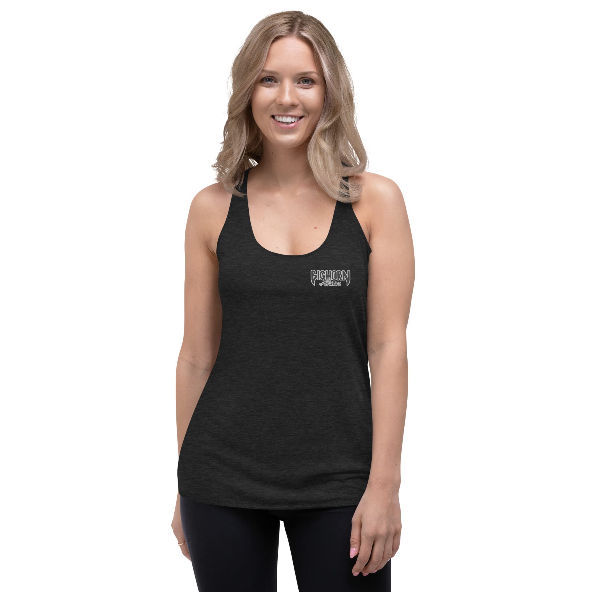 Bighorn Athletics Iron Sharpens Iron Women's Racerback Tank Top - Workout, Gym & Fitness Apparel for Women - Perfect for Running, Yoga & Training