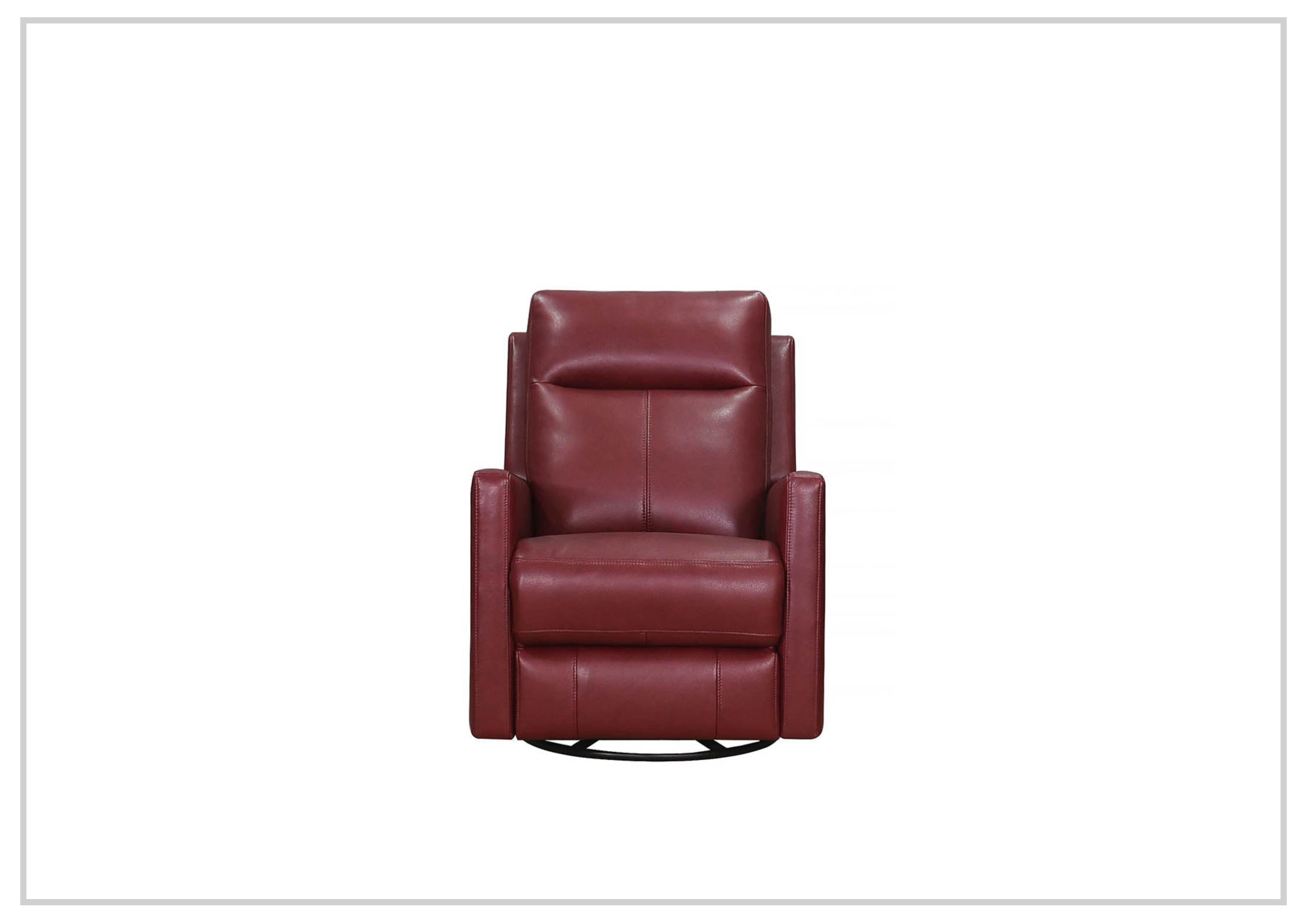 Hydeline Vienna Power Swivel Glider Recliner Chair with Adjustable Headrest - Genuine Leather Living Room Seating for Home Theater, Gaming & Relaxation