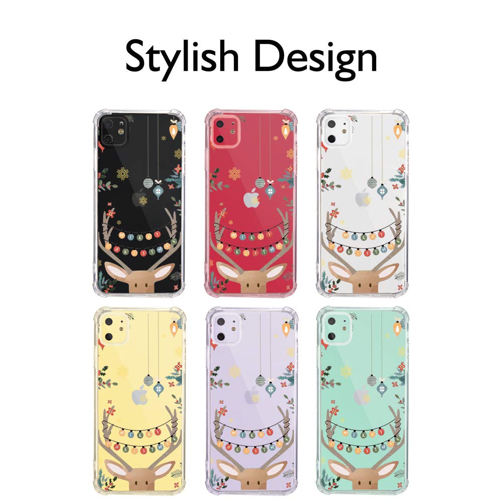Festive Christmas Phone Case for iPhone 11 - Soft Flexible TPU Bumper with Shockproof & Anti-Fall Protection | Cute Holiday Design for Women & Kids | Perfect Gift for Christmas Parties & Family Gatherings (6.1 inch, 2019 Model)