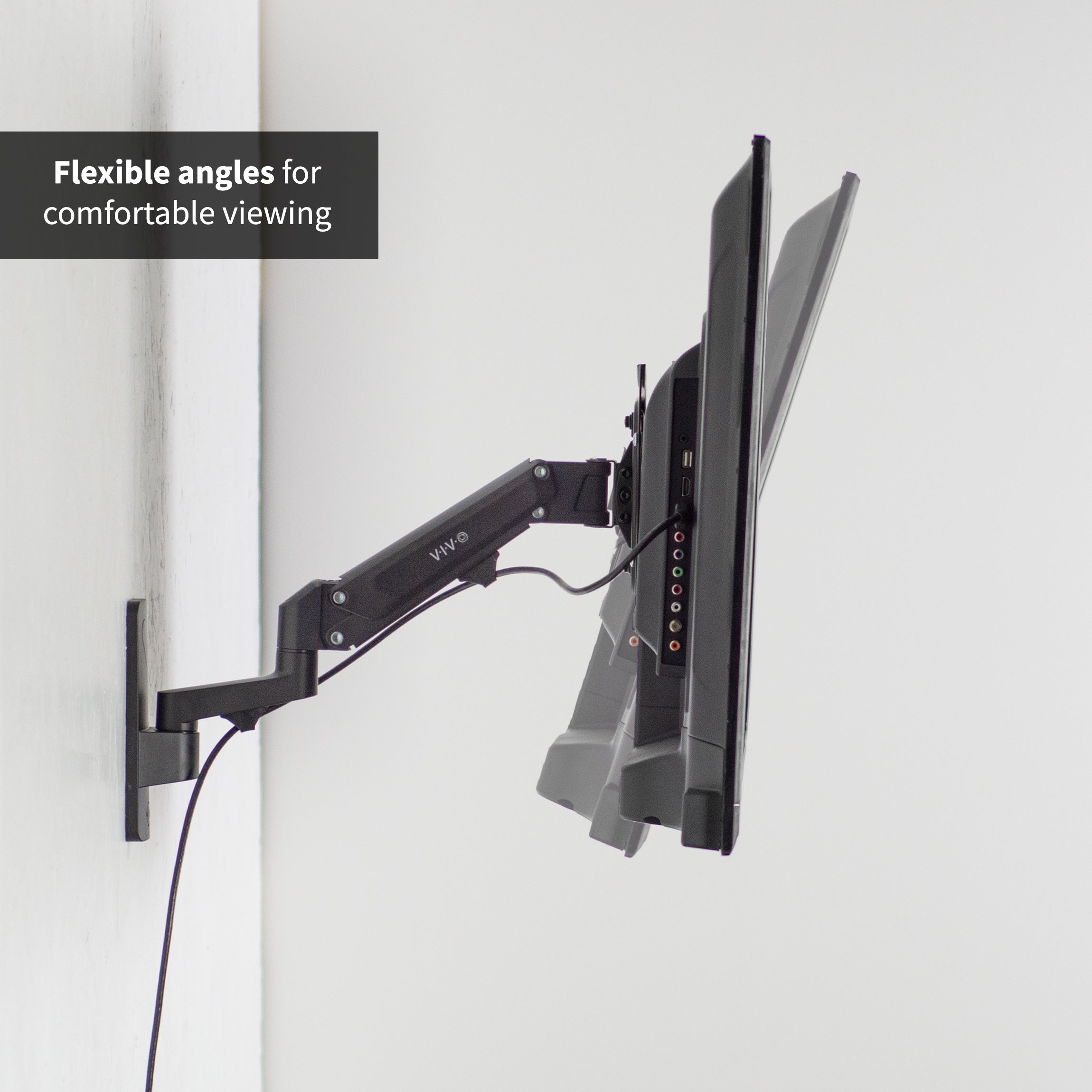 Heavy Duty Aluminum TV Wall Mount Bracket for 23 to 55 Inch Flat Screen LED LCD TVs - Perfect for Living Room, Bedroom & Home Theater Installation