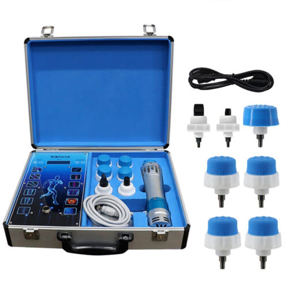 Shockwave Therapy Machine for Pain Relief - Electromagnetic Extracorporeal Shockwave Massager with 7 Interchangeable Heads & Touch Screen - Muscle Relaxation, Joint Pain Treatment, Sports Injury Recovery - Perfect for Home Use, Physical Therapy, and Athlete Recovery