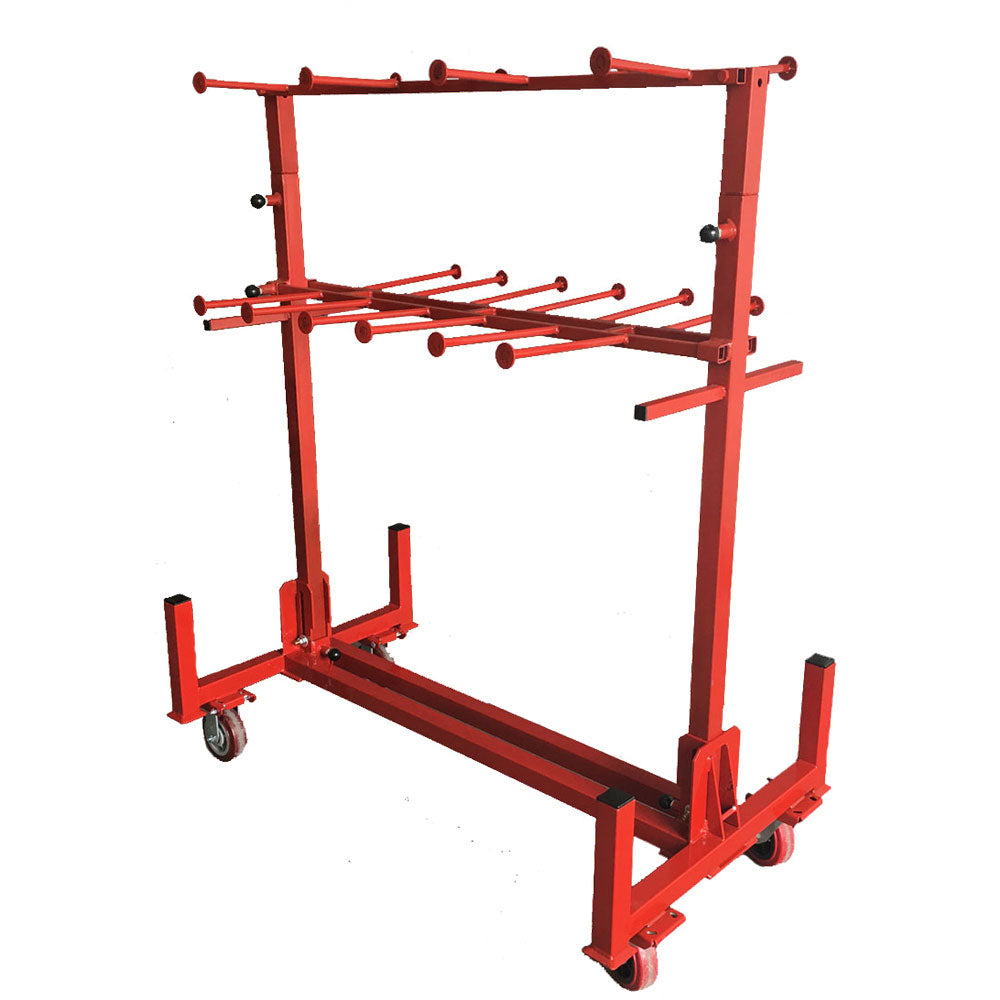 B&B Pipe Tools 2036 Hanger Stacker Cart - Heavy Duty Pipe Storage Rack for Workshop & Garage Organization - Perfect for Plumbers, Contractors & DIY Projects