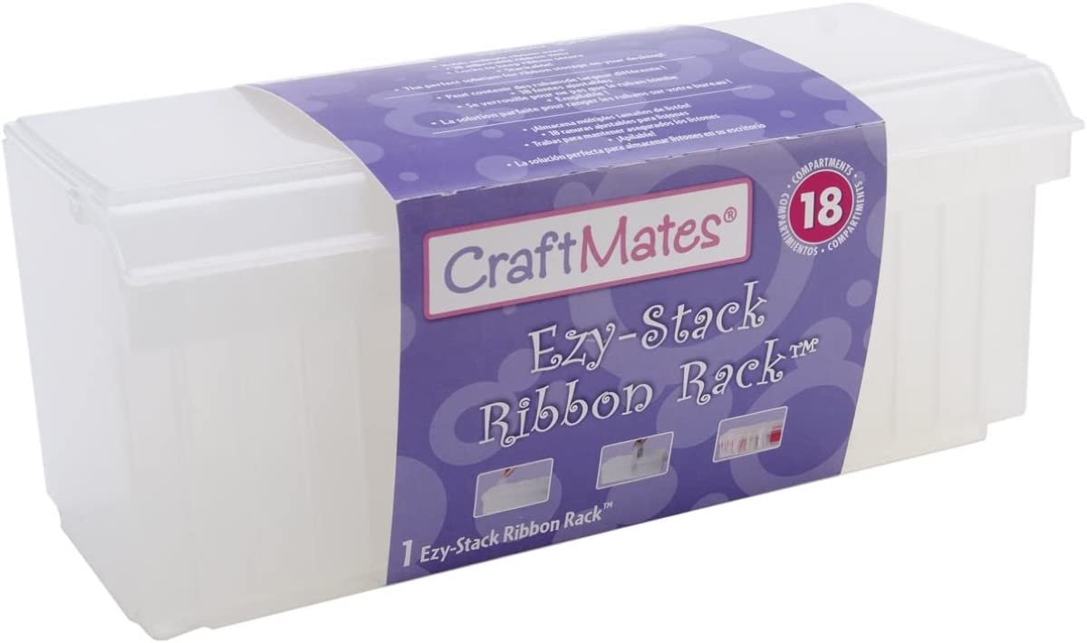 Craft Mates Bead Organizer - 18 Removable Compartment Plastic Storage Container for Crafts, Buttons, Pins, Jewelry Making & DIY Supplies | BPA Free | Perfect for Craft Rooms, Sewing Kits & Travel Organization