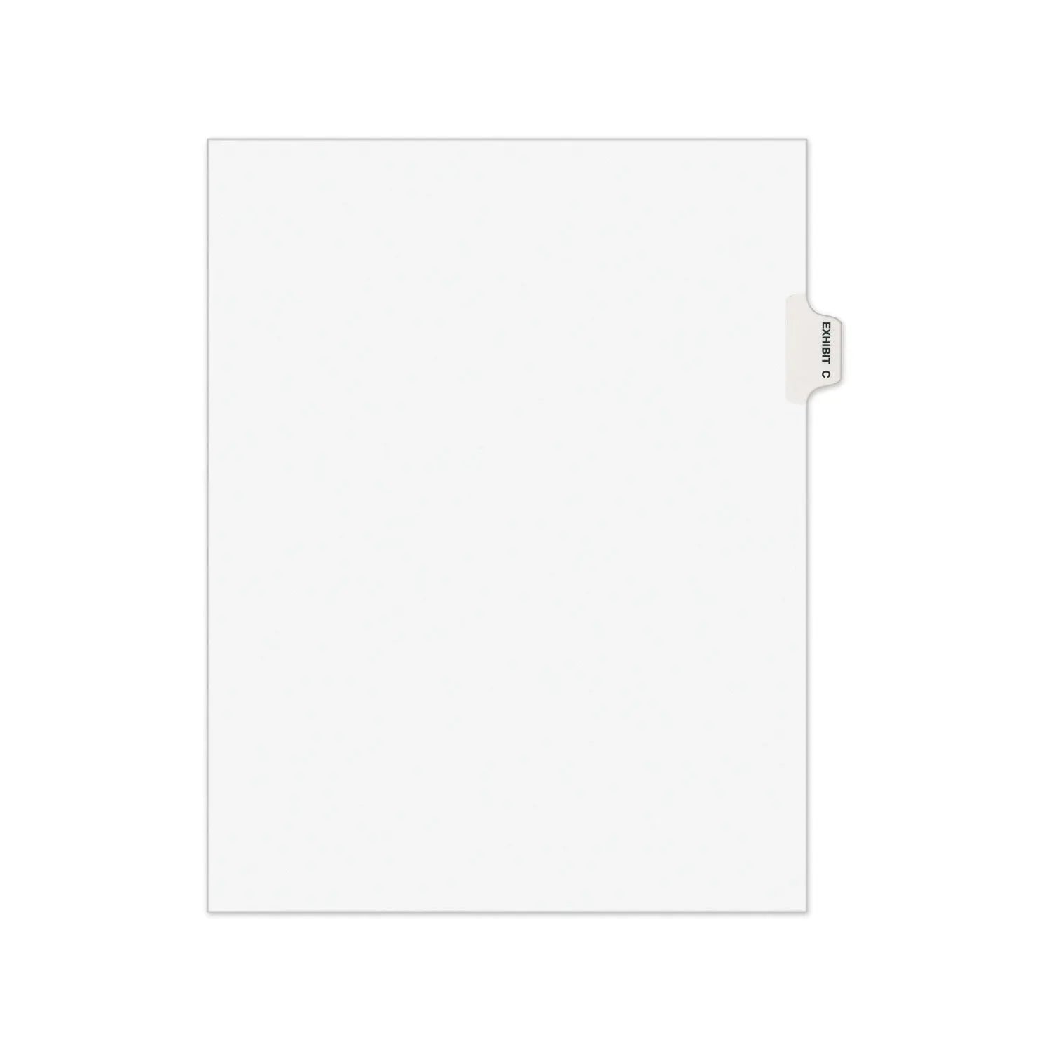 Avery Style Preprinted Legal Side Tab Dividers - 26 Tabs, Exhibit C, 11 x 8.5 Inches, White, 25/Pack (1373) - Perfect for Legal Documents, Court Filings, and Office Organization
