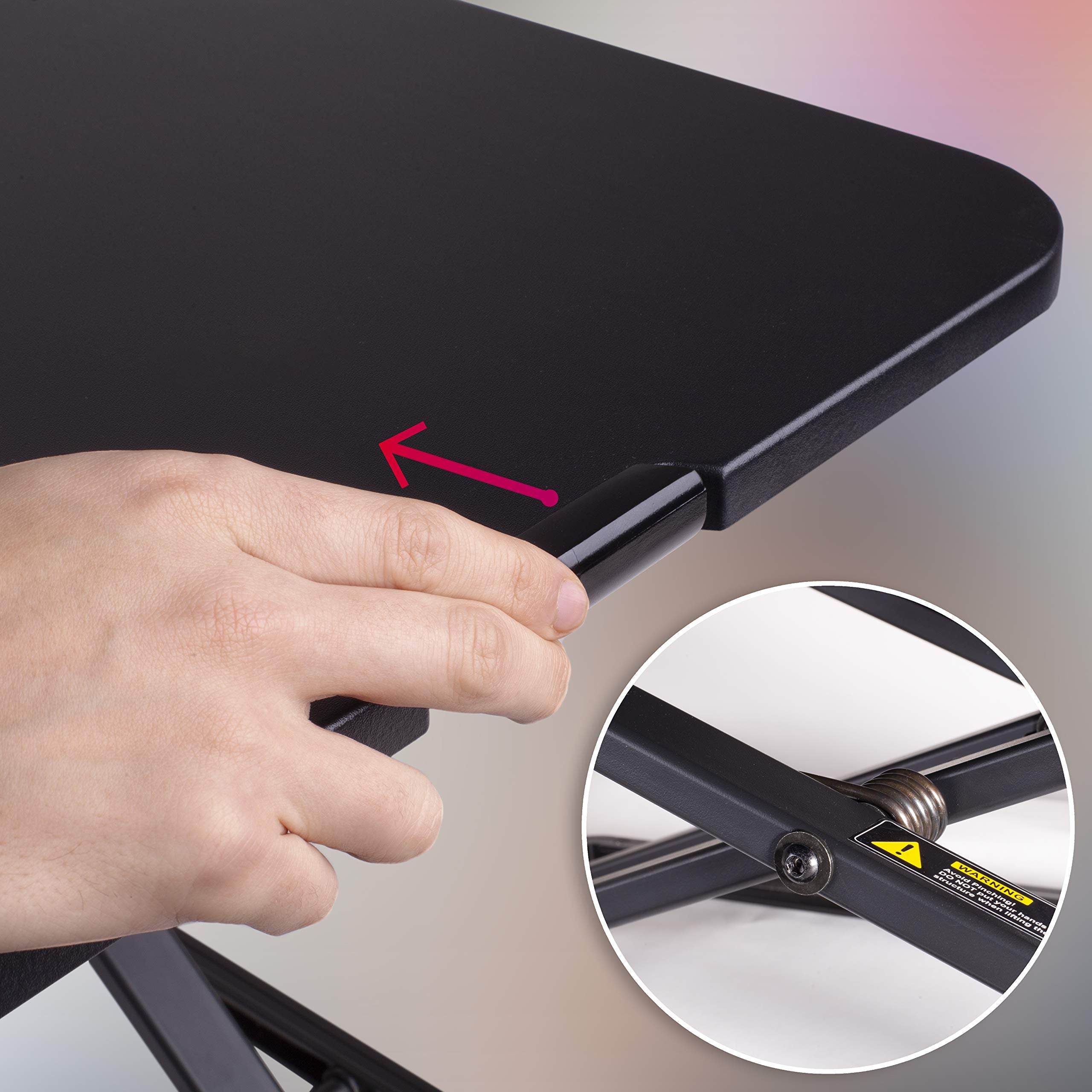 Duronic DM05D20 Height Adjustable Sit Stand Desk Converter - 29