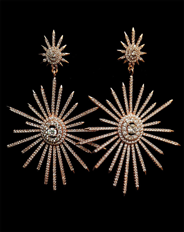 Elegant Bridal Earrings - Statement Star Design by Stephanie Browne | Perfect for Weddings, Prom & Special Occasions