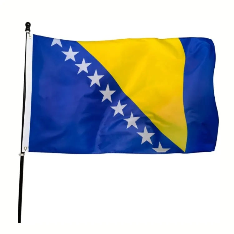 Bosnia and Herzegovina Flag 90x150cm - Premium Polyester Outdoor/Indoor Use for Events, Parades & Home Decor