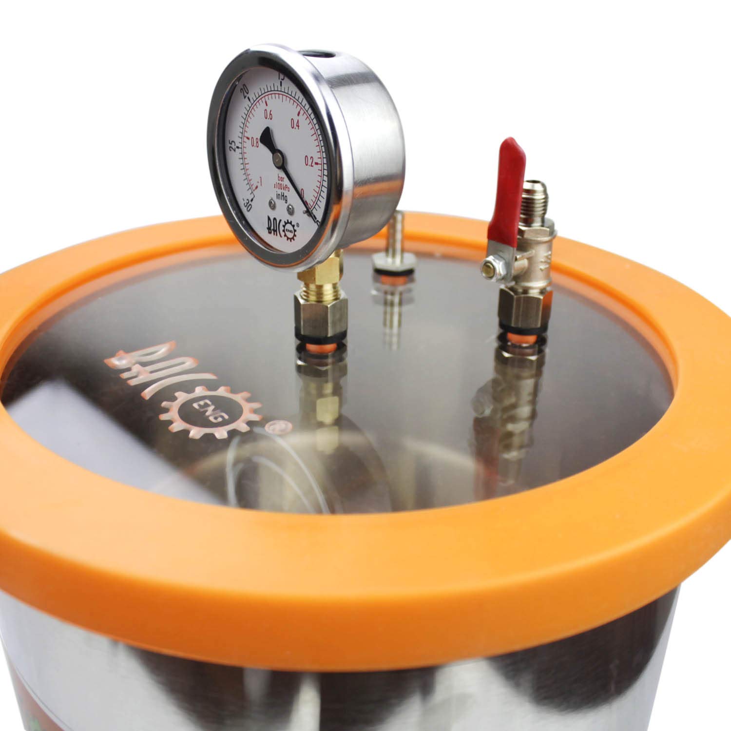 BACOENG 3 Gallon Resin Trap Vacuum Chamber - Stainless Steel Vacuum Degassing Chamber Kit for Epoxy Resin, Silicone Mold Making (3 Gallon/1.2 QT/2 QT Options) - Perfect for Jewelry Casting, DIY Crafts & Industrial Applications
