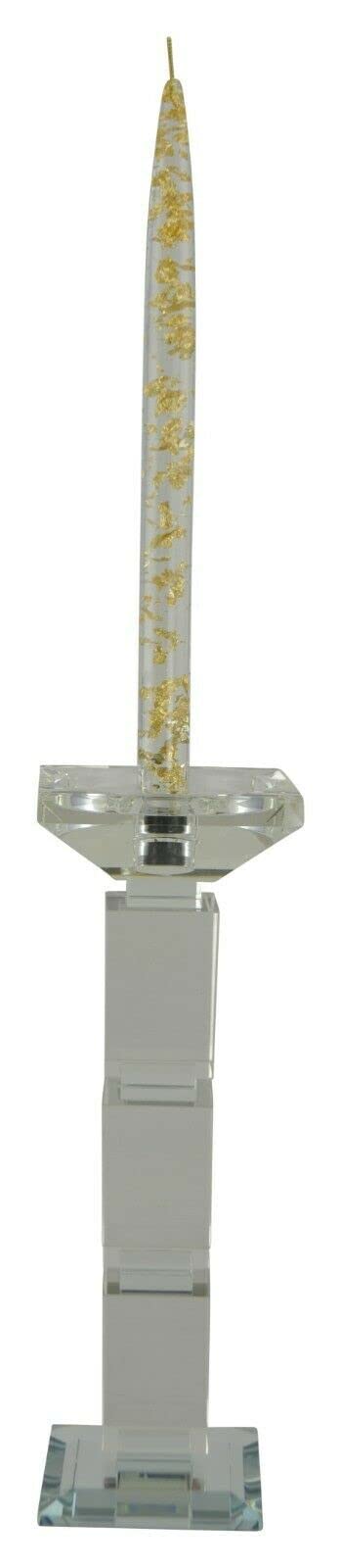 10.5 Inch Elegant Crystal Candle Holder with Gift Box - Perfect for Weddings, Home Decor & Romantic Dinner Ambiance