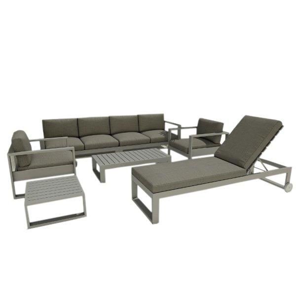 Lucca Sun Lounger 7-Piece Outdoor Patio Furniture Set - Perfect for Poolside, Beach, Backyard & Garden Relaxation