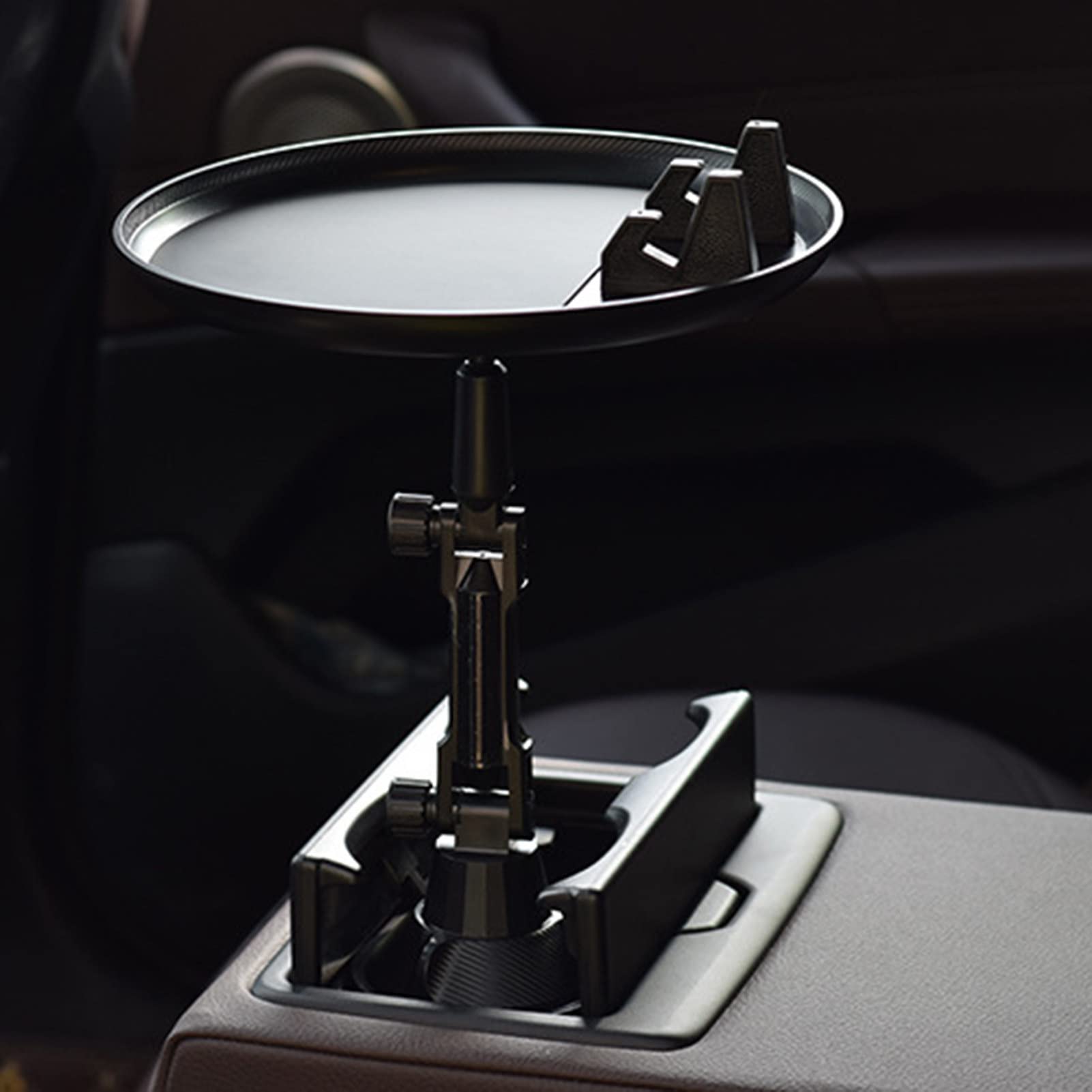 Adjustable Car Tray Stand - Portable Multifunctional Cup Holder & Food Table for Phone, Snacks, Drinks - Perfect for Road Trips, Commuting & Eating On-The-Go