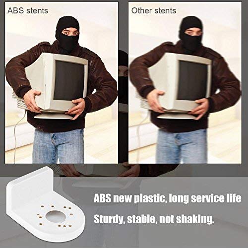 Universal ABS Plastic Dome Camera Bracket - Adjustable Anti-Static Indoor/Outdoor Wall & Ceiling Mount for CCTV, DVR, IP Cameras | Secure Surveillance Solution for Home & Business Security | Weatherproof & Durable Design (White) - Perfect for Monitoring Entrances, Driveways & Backyards