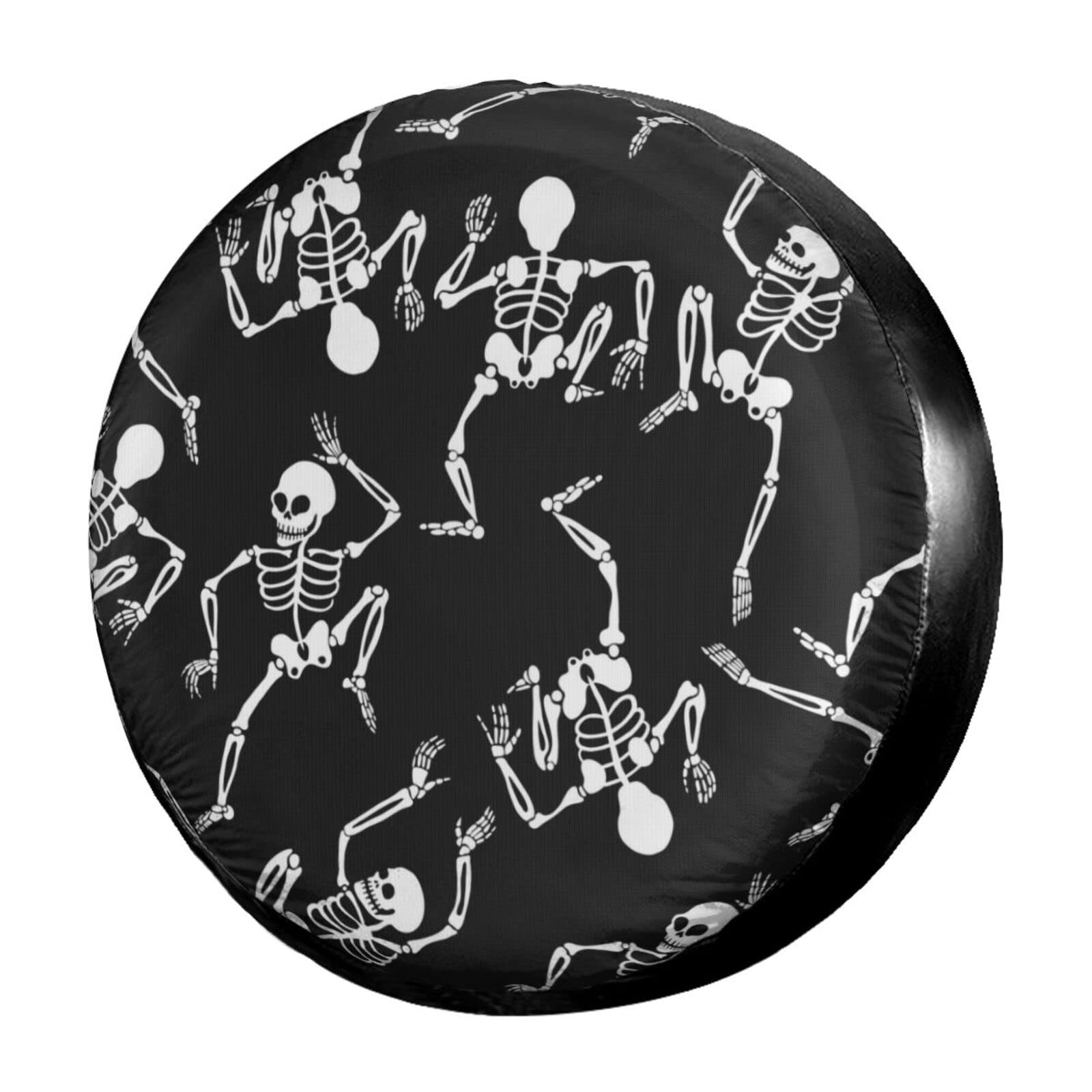 Waterproof UV-Resistant Skull Skeleton Spare Tire Cover - Dustproof 15 Inch Wheel Protector for Jeep, Trailer, RV, SUV & More | Perfect for Off-Road Adventures & Camping Trips